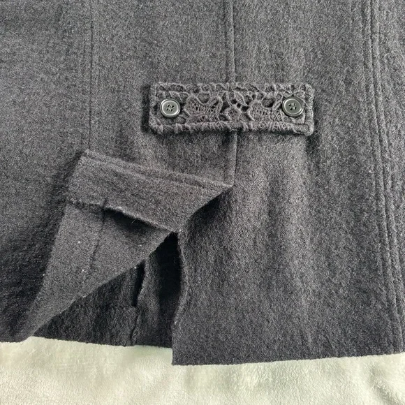 Cynthia Rowley Lace Collar Black Wool Jacket - Picture 6 of 12
